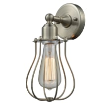 Bell Cage Single Light 11" Tall Bathroom Sconce