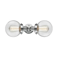 Globe 2 Light 14" Wide Bathroom Vanity Light