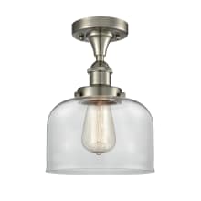 Large Bell 8" Wide Semi-Flush Ceiling Fixture