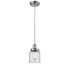 Small Bell 5" Wide Mini Pendant - Cord Hung