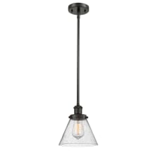 Large Cone 8" Wide Mini Pendant - Rod Hung