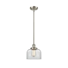 Large Bell 8" Wide Mini Pendant - Rod Hung