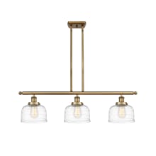 Bell 3 Light 36" Wide Linear Pendant