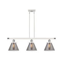 Cone 3 Light 36" Wide Linear Pendant