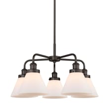 Cone 5 Light 26" Wide Chandelier