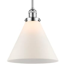X-Large Cone Single Light 12" Wide Pendant with Hang Straight Swivel