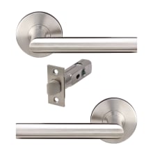 Frankfurt Passage Door Lever Set with 2-3/8 Inch Backset, RA Series Round Rose, and TL4 28 Degree Latch
