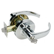 BL Series Single Cylinder Keyed Entry Door Lever Set with 09 Lever and Round Rose