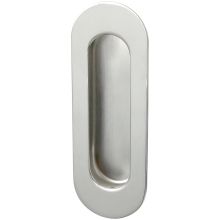 Contemporary 4-5/8" Tall Oval Recessed Flush Sliding Door / Pocket Door Pull