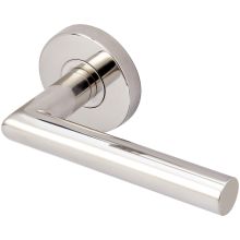 Frankfurt Fire Rated Passage Door Lever Set with 2-3/4 Inch Backset, RA Series Round Rose, and TL4 28 Degree Latch