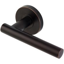 Copenhagen Privacy Door Lever Set with 2-3/4 Inch Backset, RA Series Round Rose, and TL4 28 Degree Latch