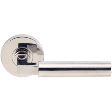 Aurora Passage Door Lever Set with 2-3/8 Inch Backset, RA Series Round Rose, and TL4 28 Degree Latch