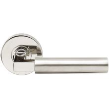 Aurora Passage Door Lever Set with 2-3/8 Inch Backset, RA Series Round Rose, and TL4 28 Degree Latch