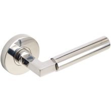 Aurora Passage Door Lever Set with 2-3/4 Inch Backset, RA Series Round Rose, and TL4 28 Degree Latch