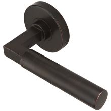 Aurora Privacy Door Lever Set with 2-3/4 Inch Backset, RA Series Round Rose, and TL4 28 Degree Latch