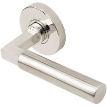 Aurora Privacy Door Lever Set with 2-3/4 Inch Backset, RA Series Round Rose, and TL4 28 Degree Latch
