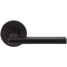 Sunrise Passage Door Lever Set with 2-3/8 Inch Backset, RA Series Round Rose, and TL4 28 Degree Latch