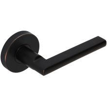 Sunrise Privacy Door Lever Set with 2-3/8 Inch Backset, RA Series Round Rose, and TL4 28 Degree Latch