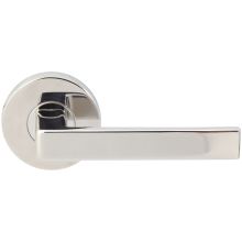 Tokyo Passage Door Lever Set with 2-3/8 Inch Backset, RA Series Round Rose, and TL4 28 Degree Latch