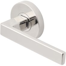 Tokyo Privacy Door Lever Set with 2-3/4 Inch Backset, RA Series Round Rose, and TL4 28 Degree Latch