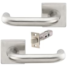 Munich Passage Door Lever Set with 2-3/8 Inch Backset, SE Series Square Rose, and TL4 28 Degree Latch