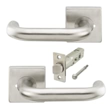 Munich Privacy Door Lever Set with 2-3/8 Inch Backset, SE Series Square Rose, and TL4 28 Degree Latch