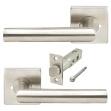 Frankfurt Privacy Door Lever Set with 2-3/8 Inch Backset, SE Series Square Rose, and TL4 28 Degree Latch