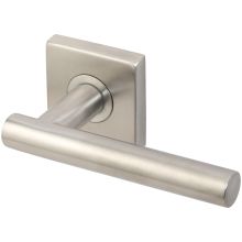 Copenhagen Fire Rated Passage Door Lever Set with 2-3/8 Inch Backset, SE Series Square Rose, and TL4 28 Degree Latch
