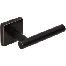 Copenhagen Privacy Door Lever Set with 2-3/8 Inch Backset, SE Series Square Rose, and TL4 28 Degree Latch