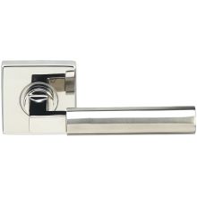 Aurora Passage Door Lever Set with 2-3/8 Inch Backset, SE Series Square Rose, and TL4 28 Degree Latch