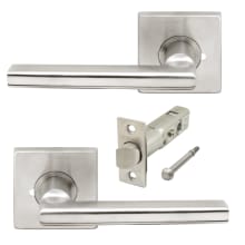 Sunrise Passage Door Lever Set with 2-3/8 Inch Backset, SE Series Square Rose, and TL4 28 Degree Latch