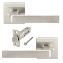 Tokyo Privacy Door Lever Set with 2-3/4 Inch Backset, SE Series Square Rose, and TL4 28 Degree Latch