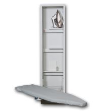 Ironing Center - 46" Built In Swiveling Ironing Board and Cabinet - Right Hinged Door