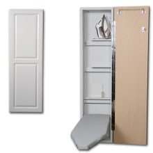 Ironing Center - 46" Built In Fixed Position Ironing Board With Storage - Left Hinged Door - Non Electric