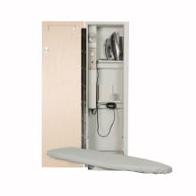 Ironing Center - 42 Inch Built-In Swiveling Ironing Board With Electric System, Light and Timer - Left Hinged Door
