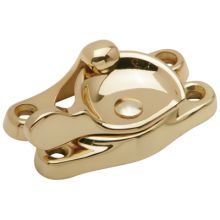 Solid Brass Window Lock with 2-9/16" x 15/16" Base and 2-9/16" x 5/8" Strike Plate