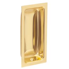 Wrought Brass Rectangle Flush Pull 3 5/8" x 1 3/4" x 9/16"