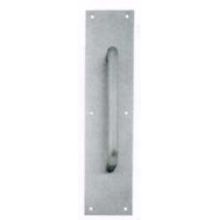 3 1/2" x 15" Stainless Steel Pull Plate with 3/4" Round Handle on 6" Center