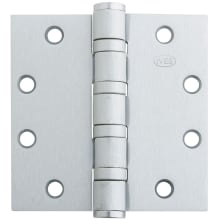 Commercial Series 4-1/2 Inch x 4-1/2 Inch Ball Bearing Square Corner Mortise Hinge with Non-Removable Pin - Single Hinge
