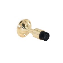 Brass or Aluminum Wall Door Stop with Drywall Mounting Holes 3 11/16" Projection