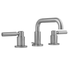Downtown Contempo 0.5 GPM Widespread Bathroom Faucet with Round Escutcheons and High Lever Handles
