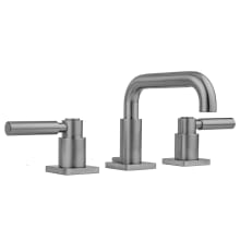 Downtown Contempo 0.5 GPM Widespread Bathroom Faucet with Square Escutcheons and High Lever Handles