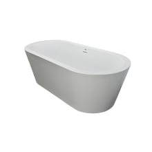 Celeste 67 Inch Soaking Bathtub for Freestanding Installations with Center Drain Placement