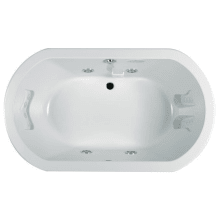Anza 66" Whirlpool Bathtub for Drop In Installation with Center Drain and Chromatherapy / RapidHeat Technologies - Luxury Controls
