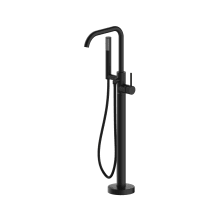 Contento Floor Mounted Tub Filler with Built-In Diverter - Includes Hand Shower