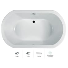 Anza 60" Soaking Bathtub for Drop In Installation with Center Drain