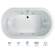 Anza 60" Salon Spa Bathtub for Drop In Installation with Center Drain and Chromatherapy / RapidHeat Technologies - Luxury Controls