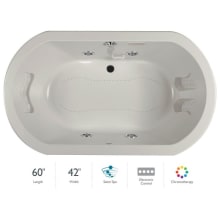 Anza 60" Salon Spa Bathtub for Drop In Installation with Center Drain and Chromatherapy / RapidHeat Technologies - Luxury Controls