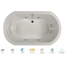 Anza 60" Salon Spa Bathtub for Drop In Installation with Center Drain and Illumatherapy / Whisper Technology™ - Luxury LCD Controls