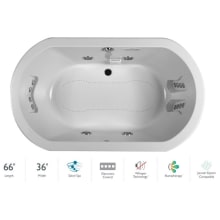 Anza 66" Salon Spa Bathtub for Drop In Installation with Center Drain and Illumatherapy / Whisper Technology™ - Luxury Controls